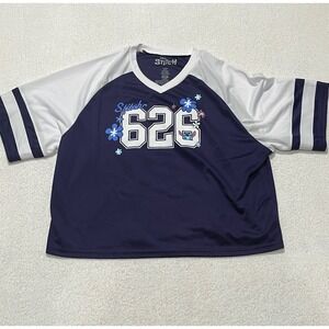 NEW!! Disney Lilo and Stitch Sports Jersey #626 Blue and White - Size: XXL/XXG‎